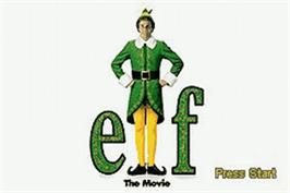 Title screen of Elf - The Movie on the Nintendo Game Boy Advance.