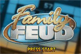 Title screen of Family Feud on the Nintendo Game Boy Advance.