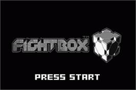 Title screen of Fightbox on the Nintendo Game Boy Advance.