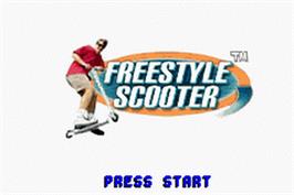 Title screen of Freestyle Scooter on the Nintendo Game Boy Advance.
