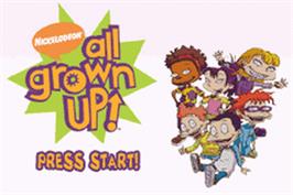 Title screen of Game Boy Advance Video - All Grown Up! - Volume 1 on the Nintendo Game Boy Advance.