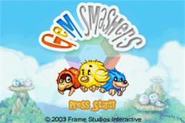 Title screen of Gem Smashers on the Nintendo Game Boy Advance.