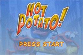 Title screen of Hot Potato! on the Nintendo Game Boy Advance.