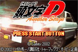 Title screen of Initial D - Another Stage on the Nintendo Game Boy Advance.