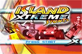Title screen of Island Xtreme Stunts on the Nintendo Game Boy Advance.