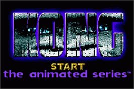 Title screen of Kong - The Animated Series on the Nintendo Game Boy Advance.