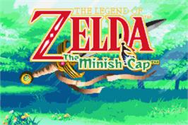 Title screen of Legend of Zelda: The Minish Cap on the Nintendo Game Boy Advance.