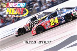 Title screen of Nascar Heat 2002 on the Nintendo Game Boy Advance.