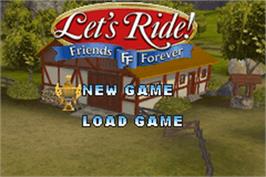 Title screen of Pferd and Pony: Best Friends - Mein Pferd on the Nintendo Game Boy Advance.