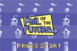 Title screen of Phil Of The Future on the Nintendo Game Boy Advance.