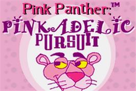 Title screen of Pink Panther - Pinkadelic Pursuit on the Nintendo Game Boy Advance.