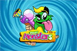 Title screen of Planet Monsters on the Nintendo Game Boy Advance.