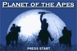 Title screen of Planet Of The Apes on the Nintendo Game Boy Advance.