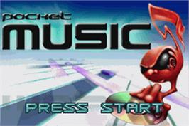 Title screen of Pocket Music on the Nintendo Game Boy Advance.