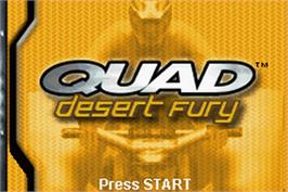 Title screen of Quad Desert Fury on the Nintendo Game Boy Advance.