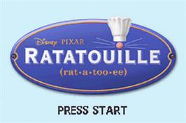 Title screen of Ratatouille on the Nintendo Game Boy Advance.