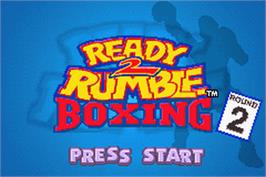 Title screen of Ready 2 Rumble Boxing: Round 2 on the Nintendo Game Boy Advance.