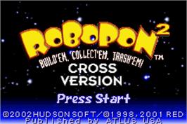 Title screen of Robopon 2 - Cross Version on the Nintendo Game Boy Advance.