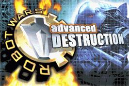 Title screen of Robot Wars - Advanced Destruction on the Nintendo Game Boy Advance.