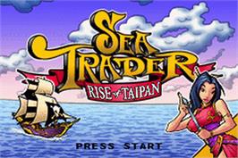 Title screen of Sea Trader: Rise of Taipan on the Nintendo Game Boy Advance.