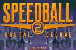 Title screen of Speedball 2: Brutal Deluxe on the Nintendo Game Boy Advance.