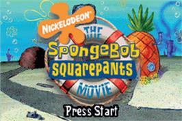 Title screen of Spongebob Squarepants Movie, The on the Nintendo Game Boy Advance.
