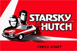 Title screen of Starsky And Hutch on the Nintendo Game Boy Advance.