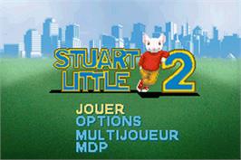 Title screen of Stuart Little 2 on the Nintendo Game Boy Advance.