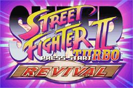 Title screen of Super Street Fighter II: Turbo Revival on the Nintendo Game Boy Advance.