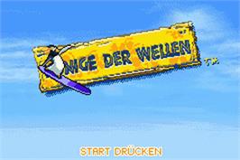 Title screen of Surf's Up on the Nintendo Game Boy Advance.