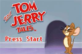 Title screen of Tom And Jerry Tales on the Nintendo Game Boy Advance.