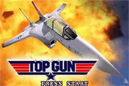 Title screen of Top Gun: Firestorm on the Nintendo Game Boy Advance.
