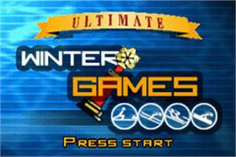 Title screen of Ultimate Winter Games on the Nintendo Game Boy Advance.