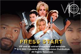 Title screen of Vip on the Nintendo Game Boy Advance.