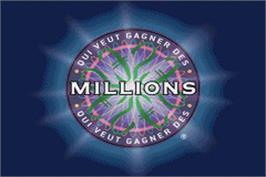 Title screen of Who Wants to Be a Millionaire on the Nintendo Game Boy Advance.