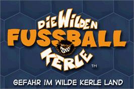 Title screen of Wilden Fussball-kerle, Die - Gefahr Im Wilde Kerle Land on the Nintendo Game Boy Advance.