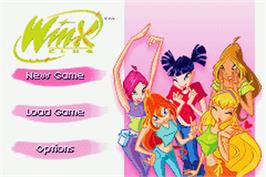 Title screen of Winx Club on the Nintendo Game Boy Advance.