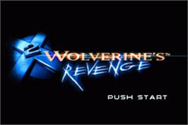 Title screen of X2: Wolverine's Revenge on the Nintendo Game Boy Advance.