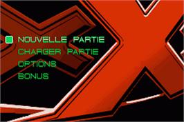Title screen of xXx on the Nintendo Game Boy Advance.