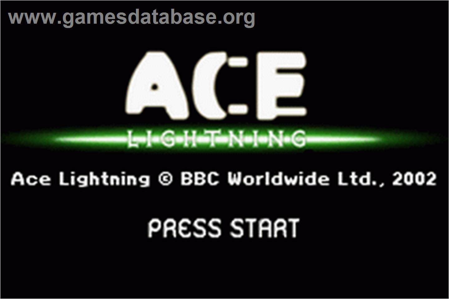 Ace Lightning - Nintendo Game Boy Advance - Artwork - Title Screen