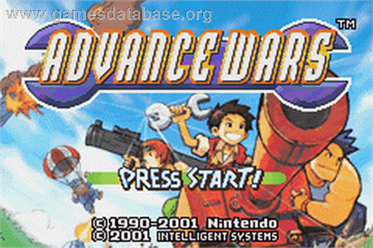 Advance Wars - Nintendo Game Boy Advance - Artwork - Title Screen