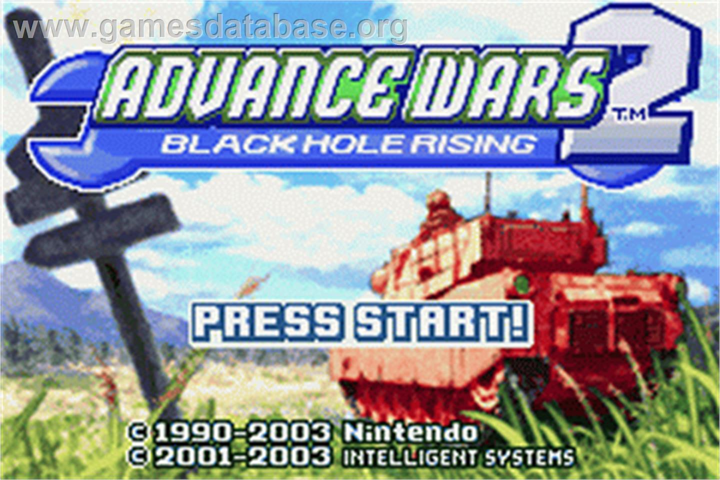 Advance Wars 2 - Black Hole Rising - Nintendo Game Boy Advance - Artwork - Title Screen