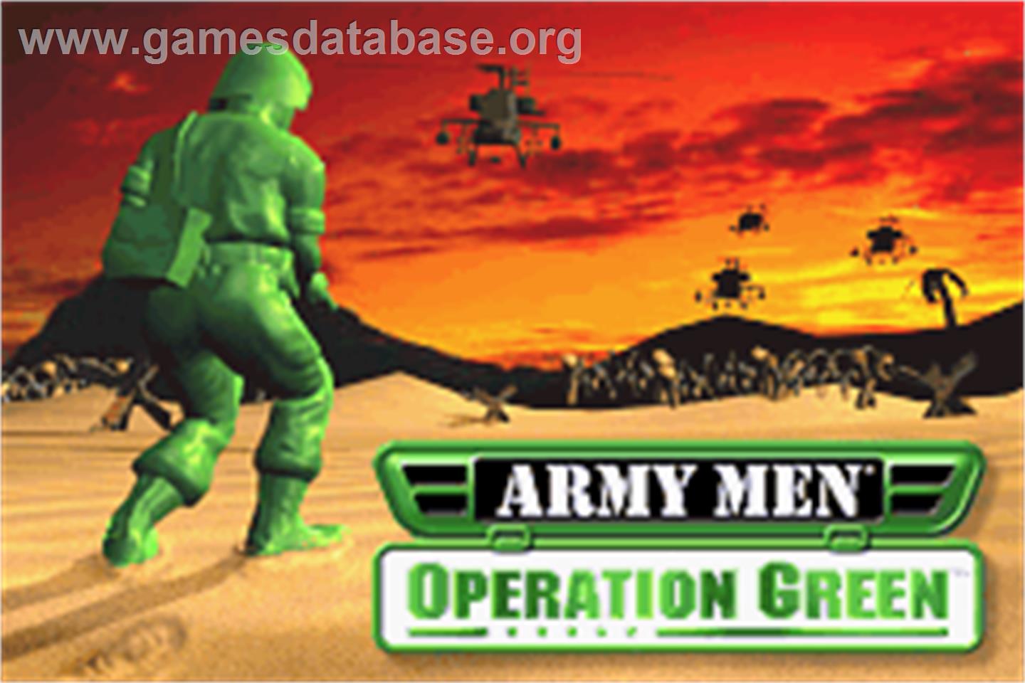 Army Men: Operation Green - Nintendo Game Boy Advance - Artwork - Title Screen