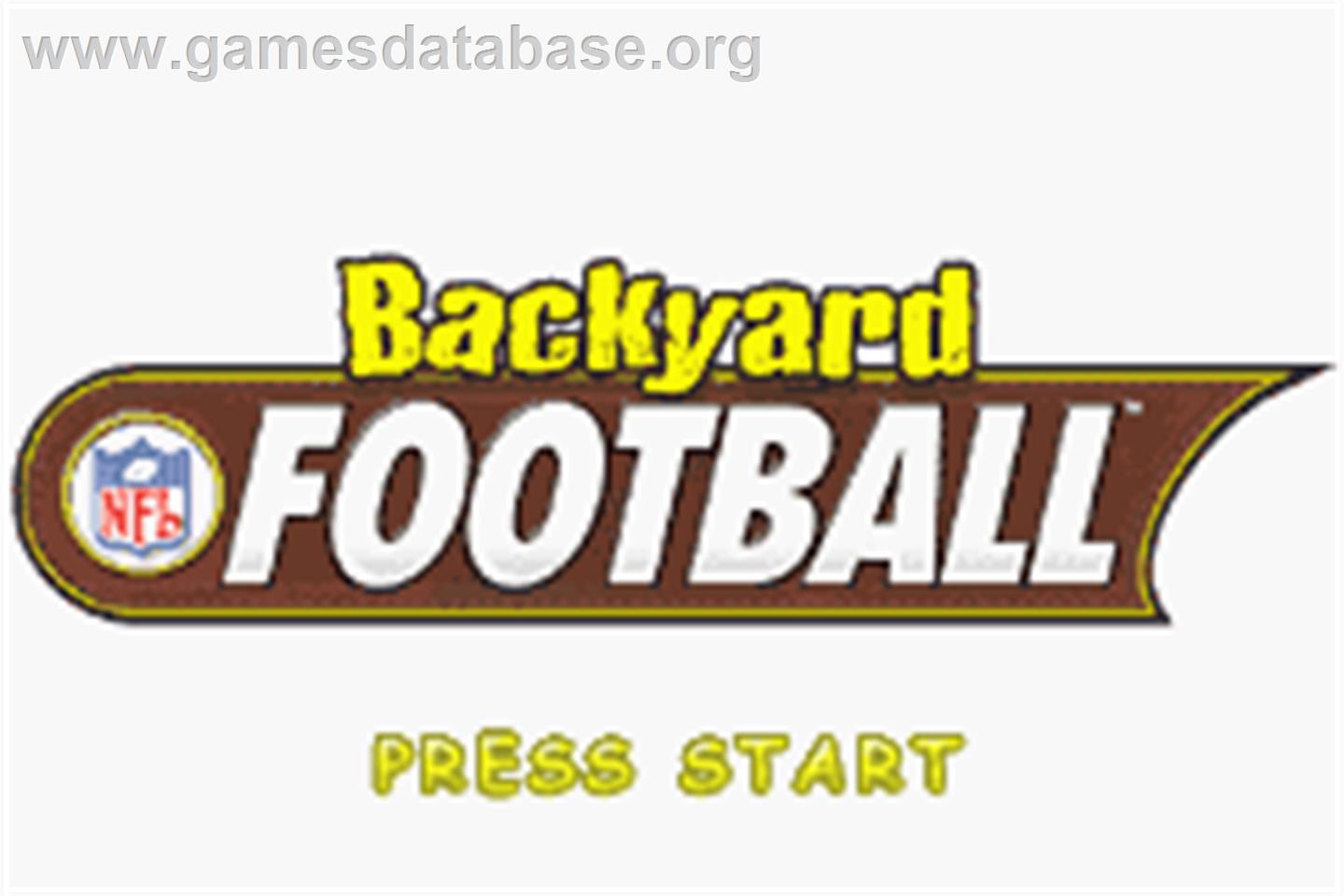 Backyard Football - Nintendo Game Boy Advance - Artwork - Title Screen
