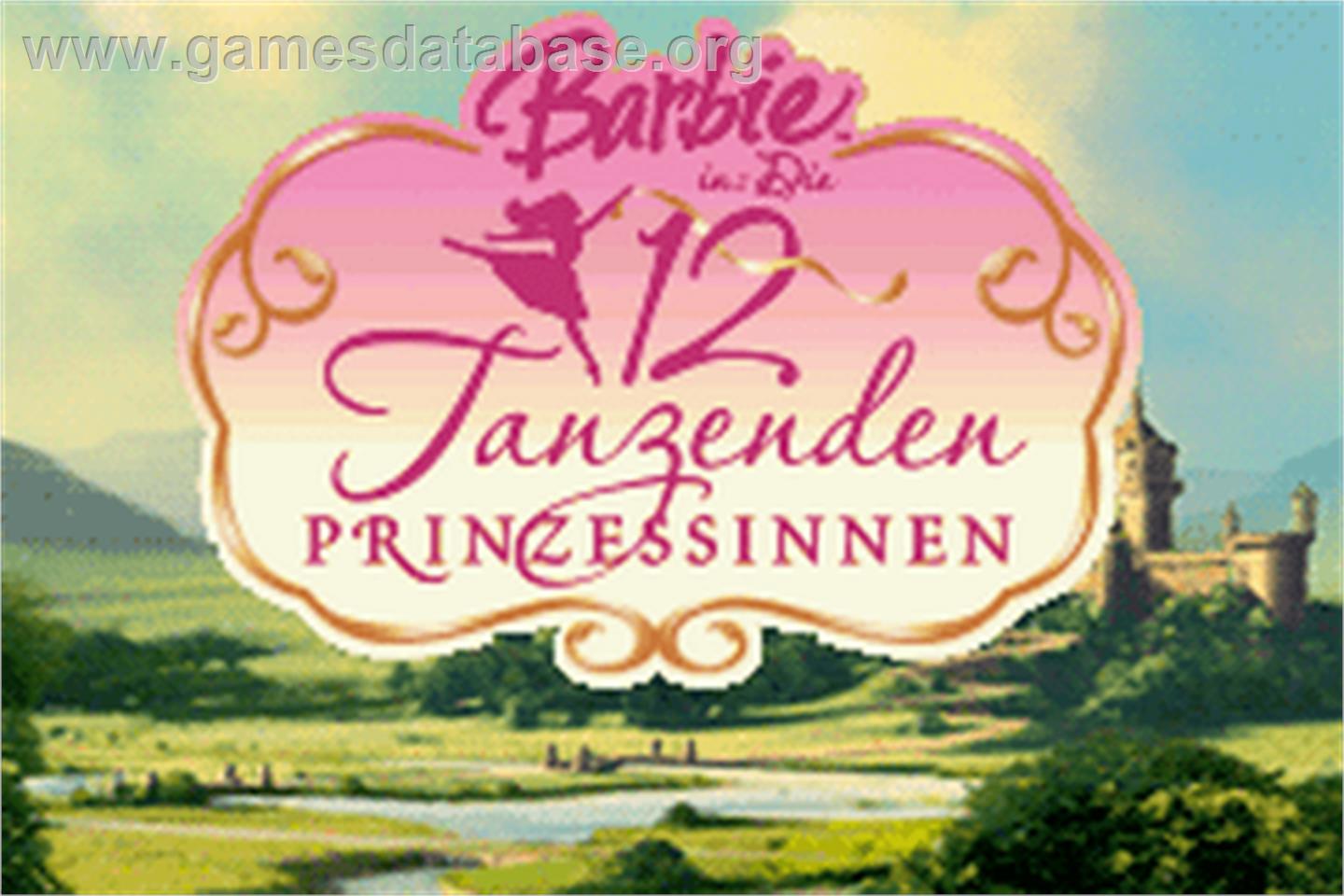 Barbie in The 12 Dancing Princesses - Nintendo Game Boy Advance - Artwork - Title Screen