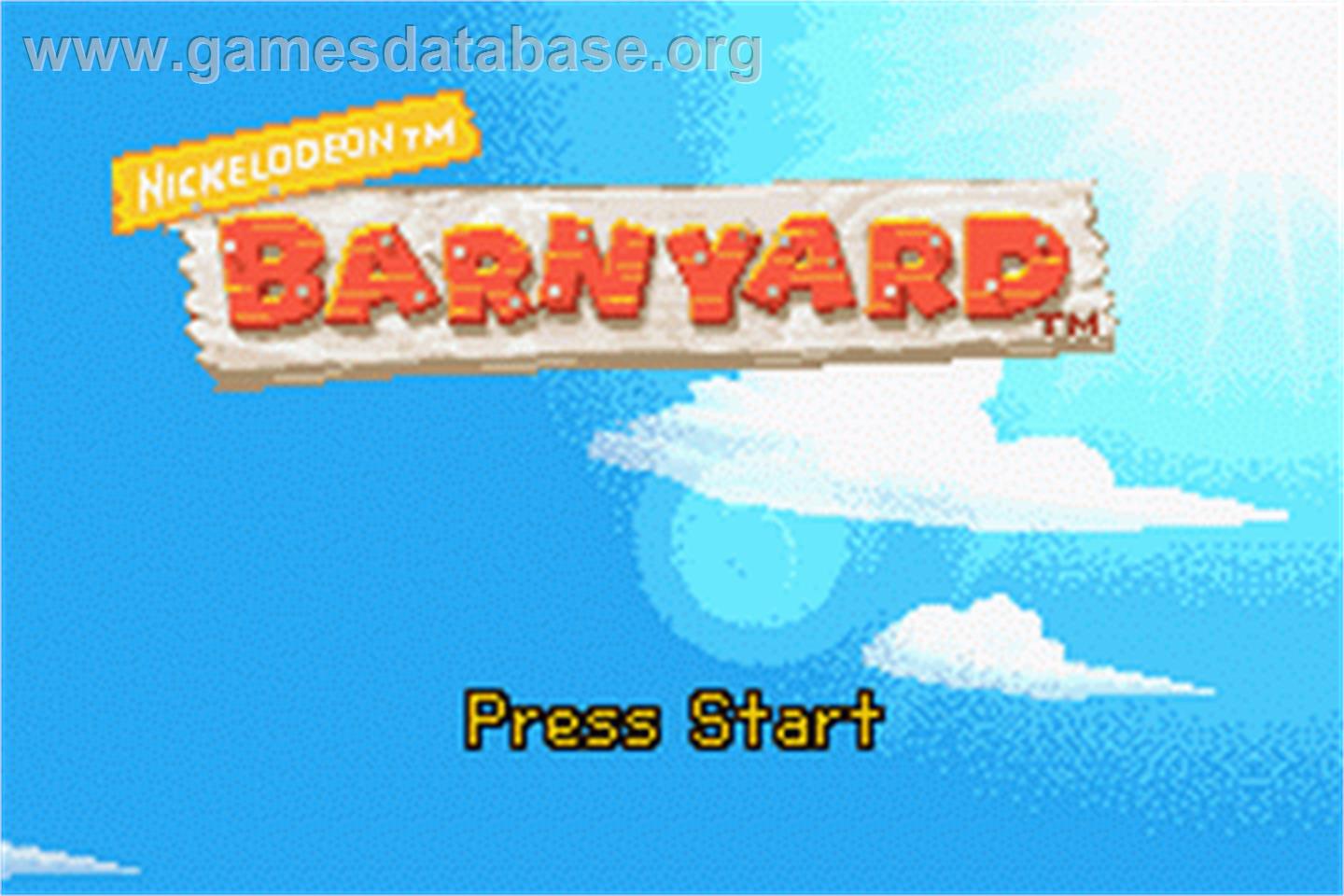 Barnyard - Nintendo Game Boy Advance - Artwork - Title Screen