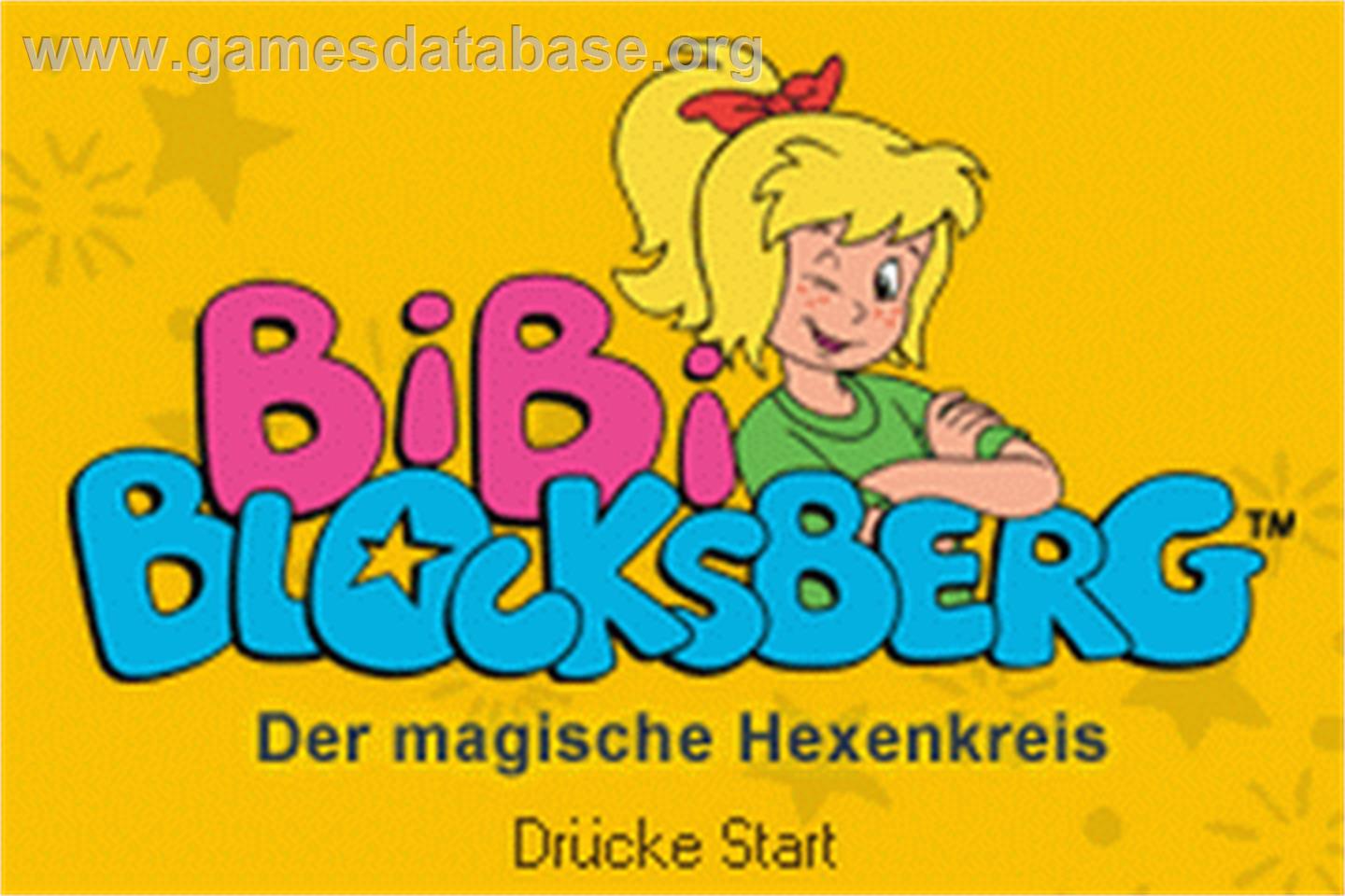 Bibi Blocksberg - Der Magische Hexenkreis - Nintendo Game Boy Advance - Artwork - Title Screen