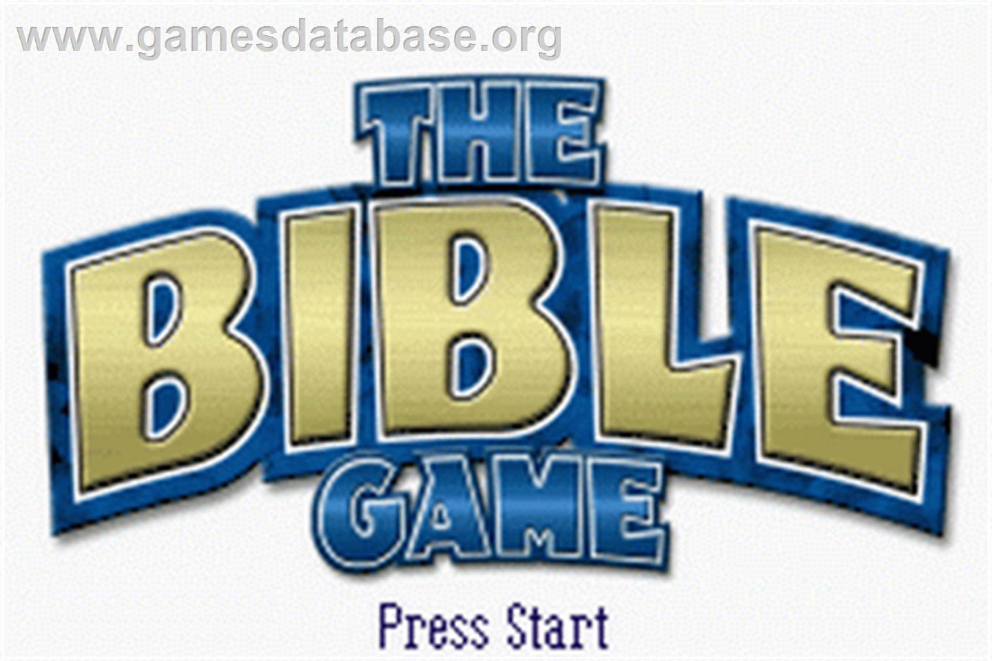 Bible Game, The - Nintendo Game Boy Advance - Artwork - Title Screen