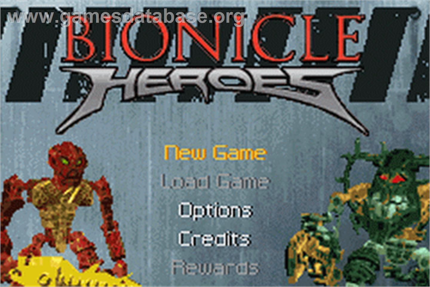 Bionicle Heroes - Nintendo Game Boy Advance - Artwork - Title Screen