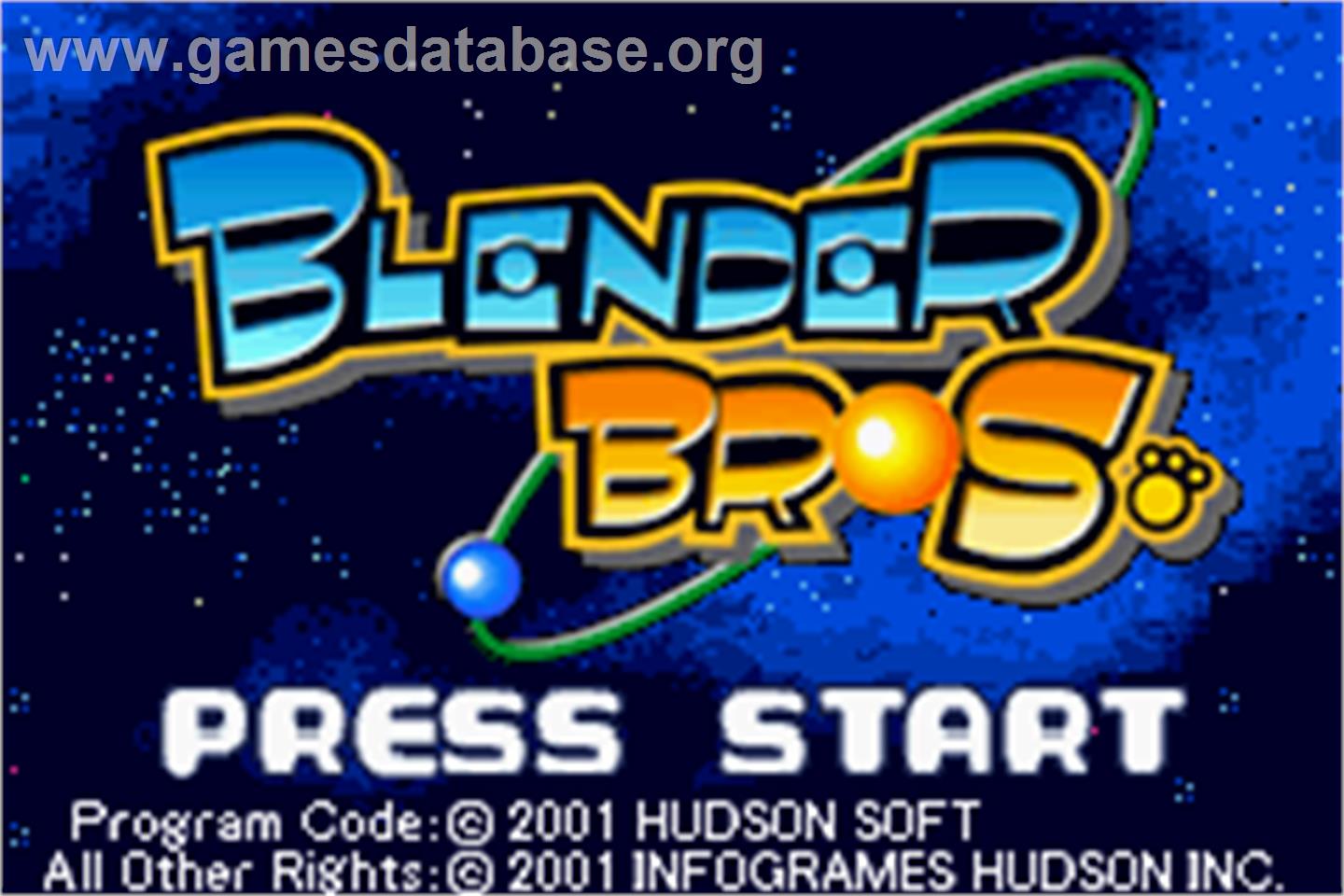 Blender Bros. - Nintendo Game Boy Advance - Artwork - Title Screen
